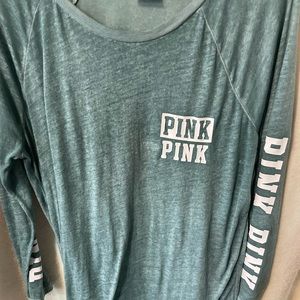 Green long sleeve women’s tee shirt